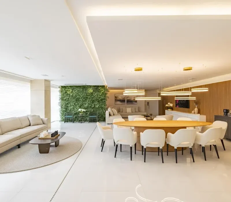 Apartamento mobiliado e decorado em frente à Praça T-23